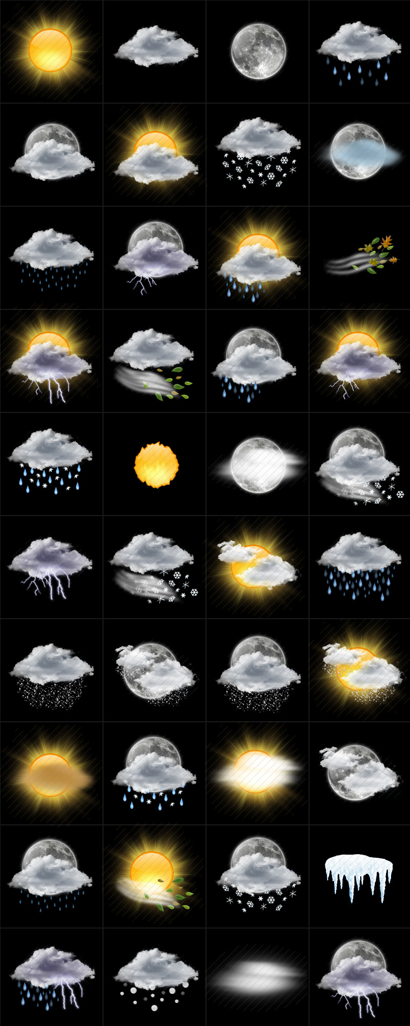 Realistic Weather Icons