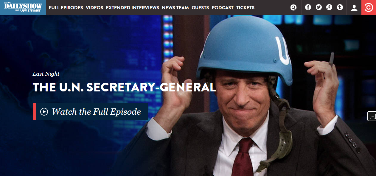 UN Helmet for The Daily Show