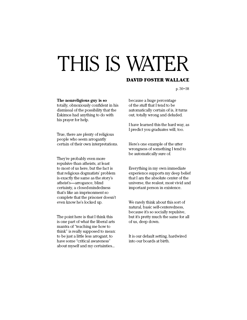 this is water david foster
