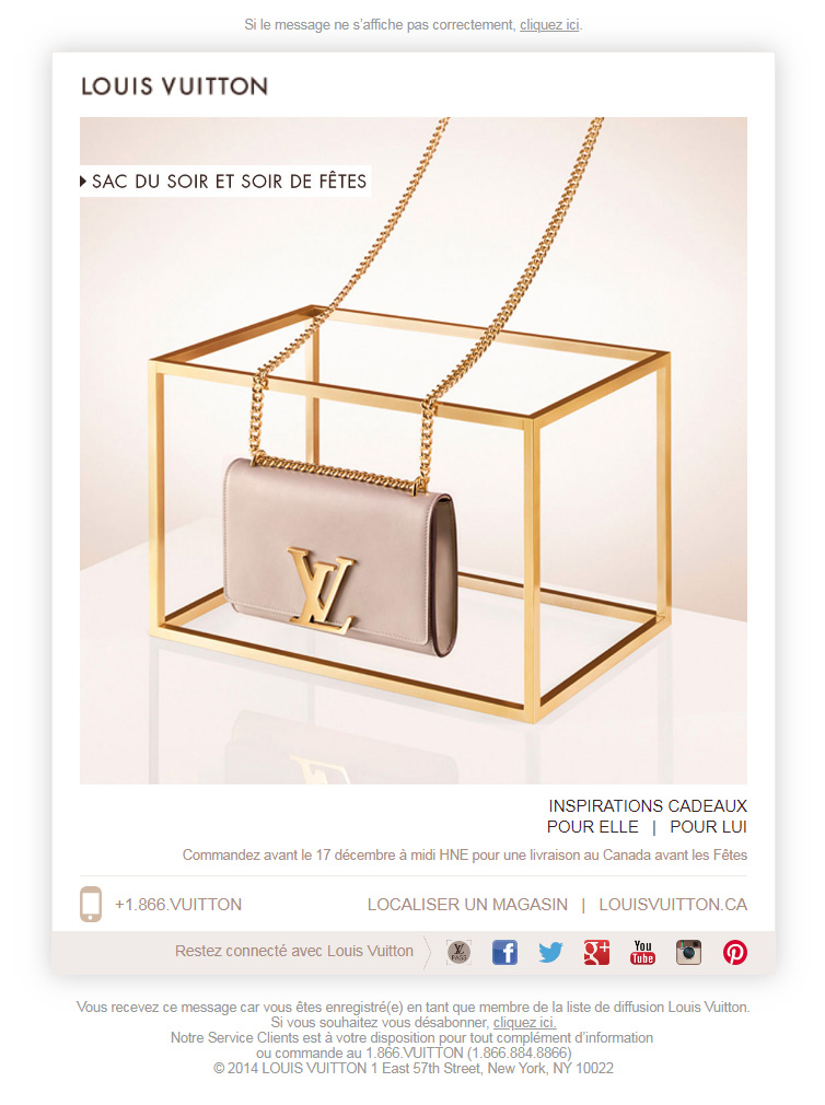 Louis Vuitton newsletter design - Infographic Studio
